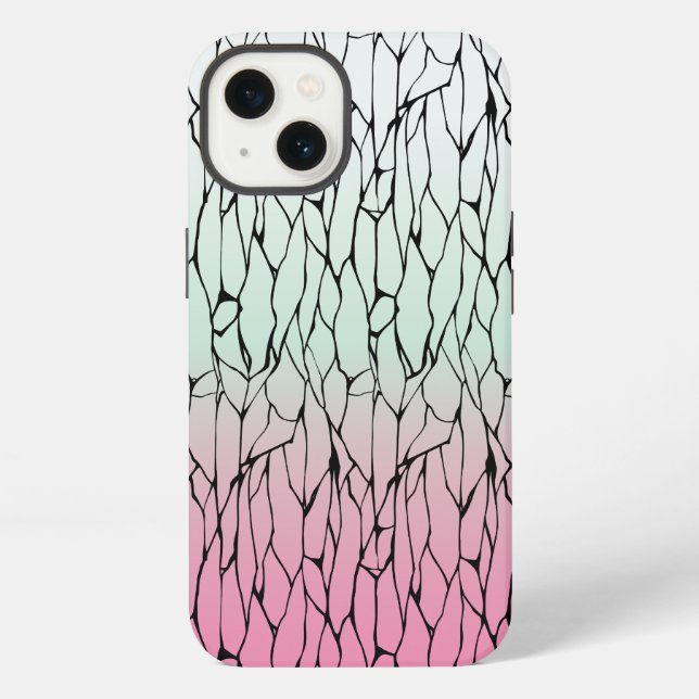 Anime White and Pink Monarch Butterfly Phone Case (Back)