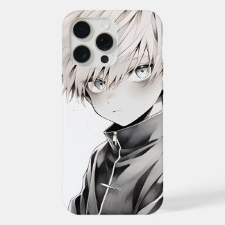 Anime White Hair Character iPhone 15 Pro Max Case
