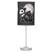 Anime Wolf Emo Goth Edgy Skeleton Halloween Dog Table Lamp (Front)