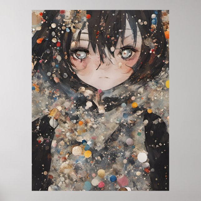 Anime Woman Collage Poster (Front)