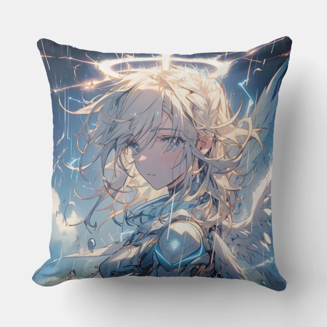 Anime women throw pillow (Front)