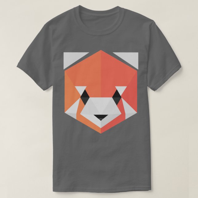 Animinimal Red Panda yellow T-Shirt (Design Front)