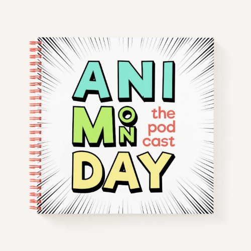 AniMonday Spiral Notebook (Square)