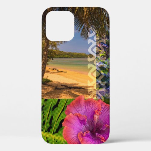 Anini Beach Kauai Hawaiian Collage  iPhone 12 Pro Case