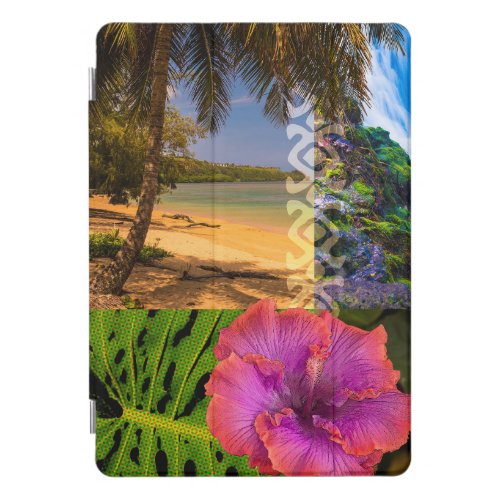 Anini Beach Kauai Hawaiian Collage  iPad Pro Cover