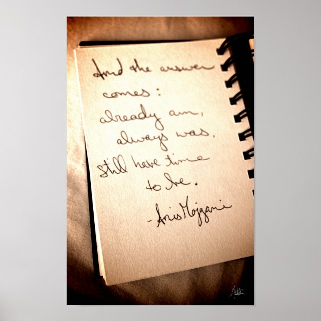 Anis Mojgani Quote [Art Print] Poster (Front)