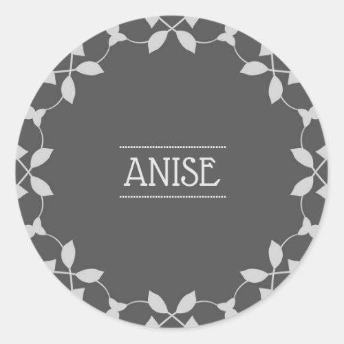 Anise Spice Jar Sticker Labels