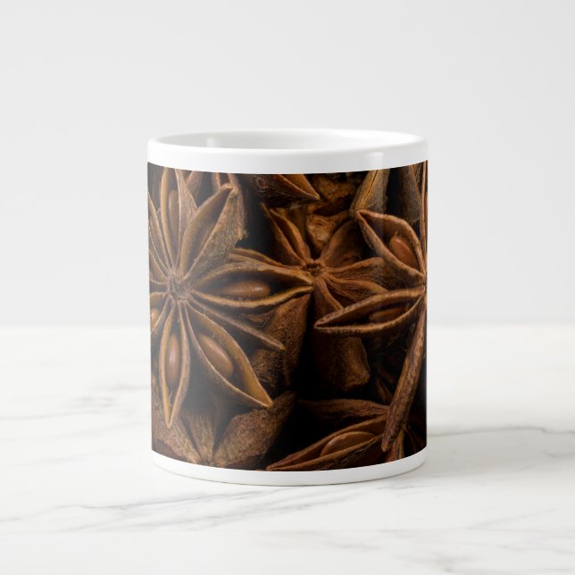 Anise Stars Pattern Giant Coffee Mug (Front)