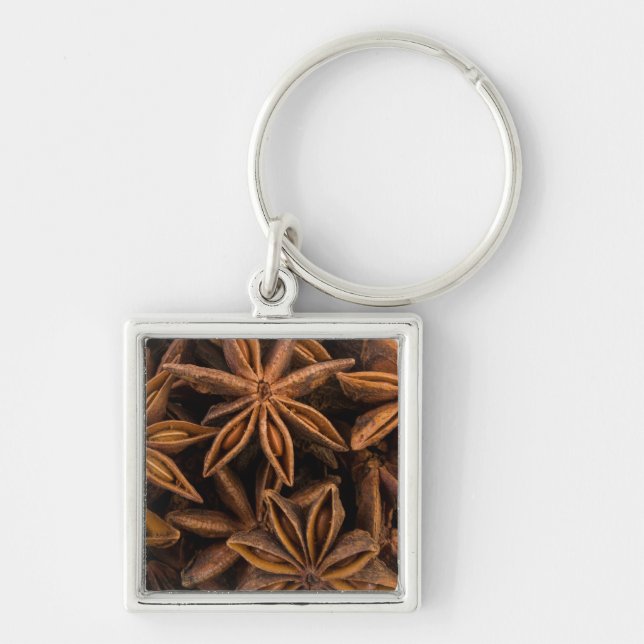 Anise Stars Pattern Keychain (Front)
