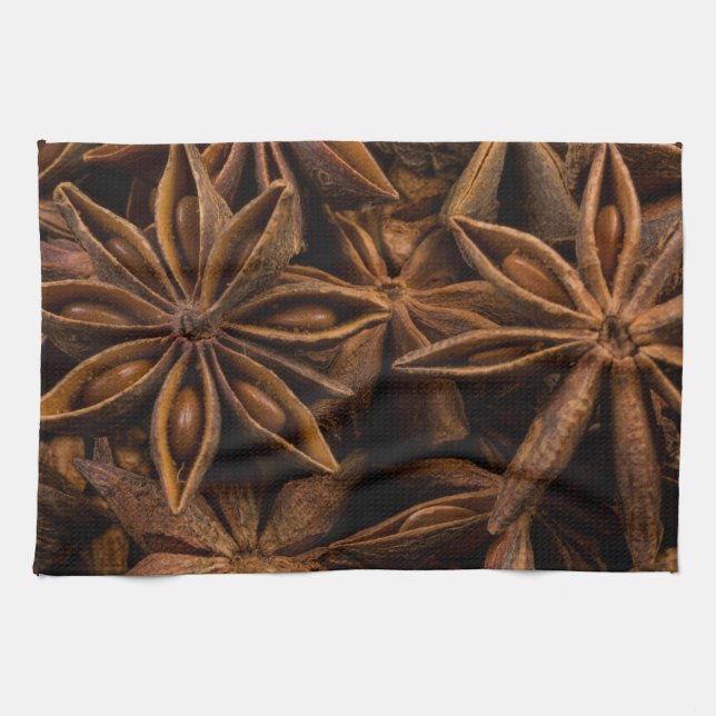 Anise Stars Pattern Kitchen Towel (Horizontal)