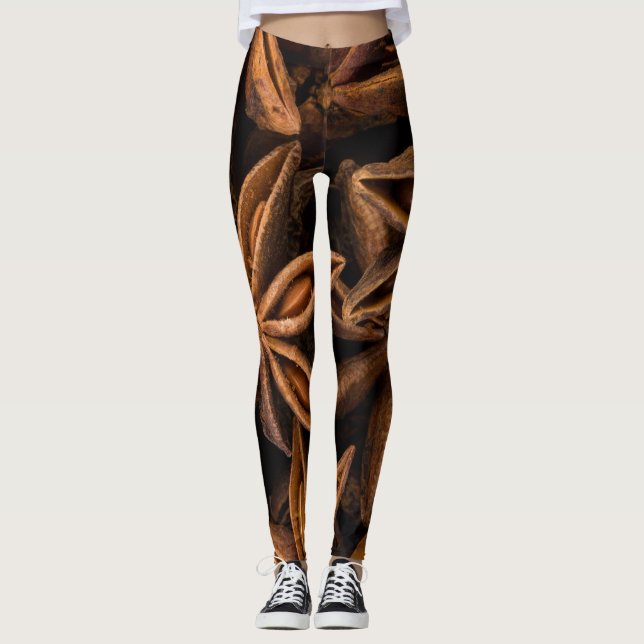 Anise Stars Pattern Leggings (Front)