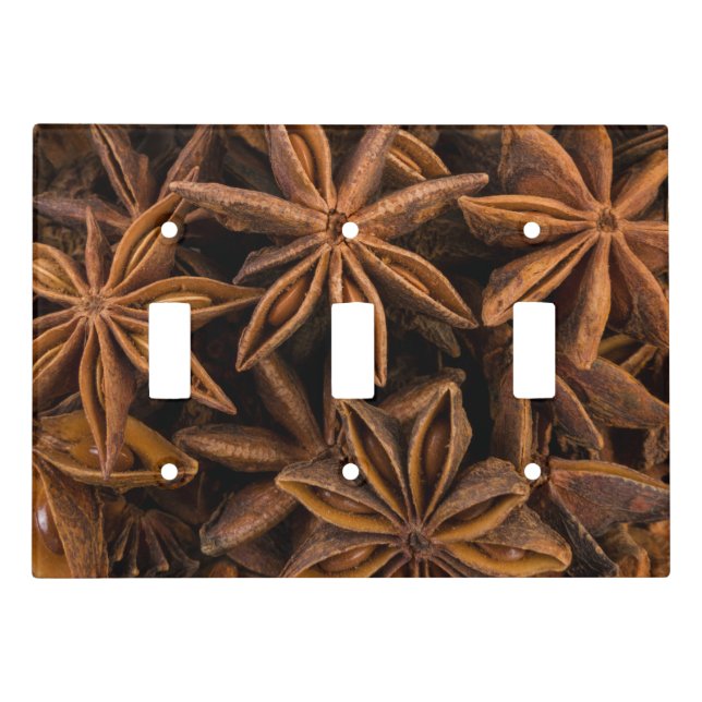 Anise Stars Pattern Light Switch Cover (Front)