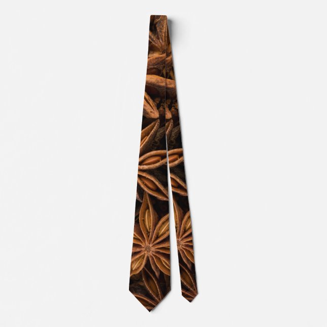 Anise Stars Pattern Neck Tie (Front)