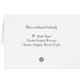 Anise swallowtail butterfly cards (Back Horizontal)