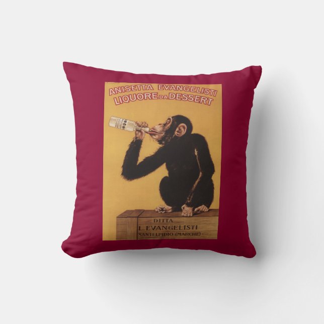 Anisetta Evangelisti Liquore da Dessert Throw Pillow (Front)
