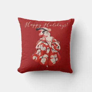 Anisette Red Throw Pillow