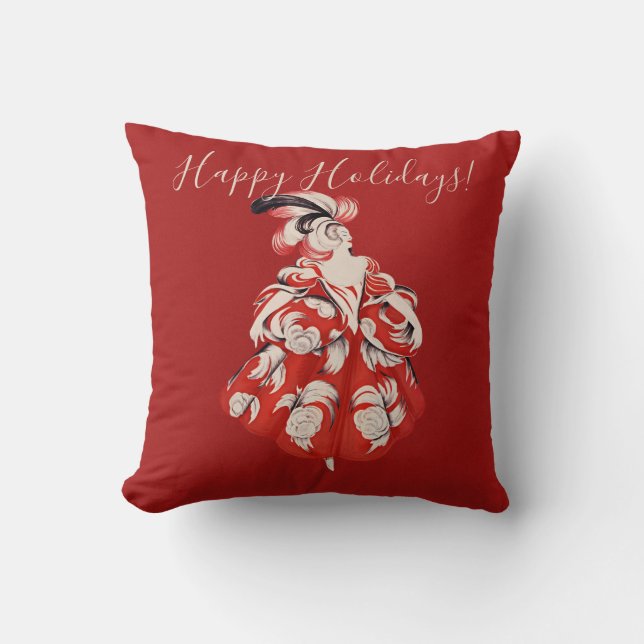 Anisette Red Throw Pillow (Front)