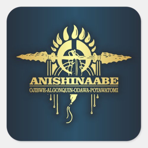 Anishinaabe 2 square sticker