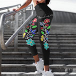 Anishinaabe Native American Logo Floral Design  Capri Leggings<br><div class="desc">Anishinaabe Native American Logo Floral Design Capri Leggings: Embrace Spring in Style Are you looking to add a touch of Anishinaabe Native American culture to your spring wardrobe? Look no further than our collection of Anishinaabe Native American Logo Floral Design Capri Leggings! These stylish leggings are not only fashionable but...</div>