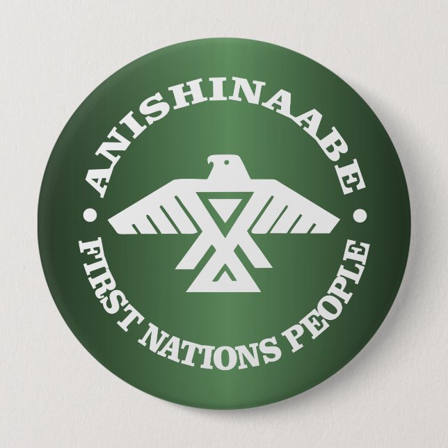 Anishinaabe (Ojibwe, Chippewa) Pinback Button (Front)
