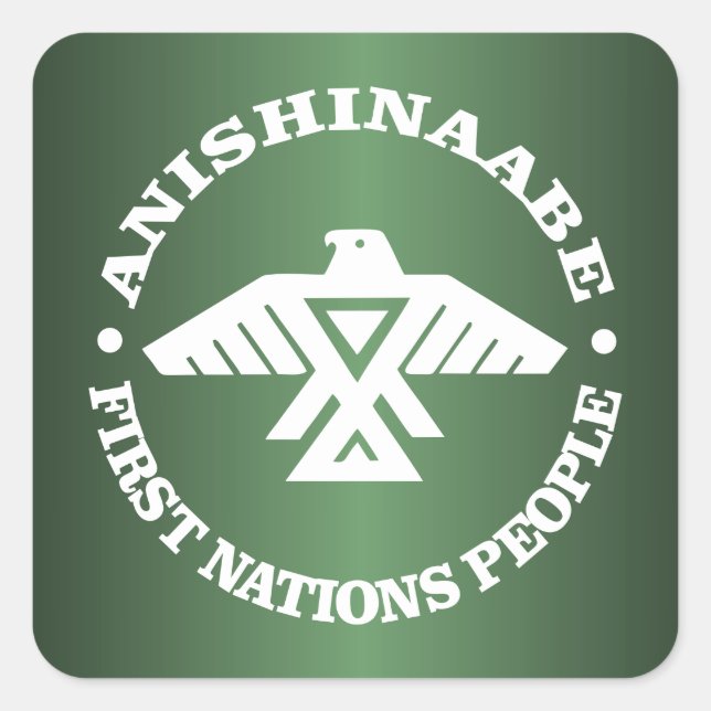 Anishinaabe (Ojibwe, Chippewa) Square Sticker (Front)