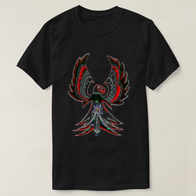 Anishinaabe Thunderbird Black T-Shirt (Design Front)