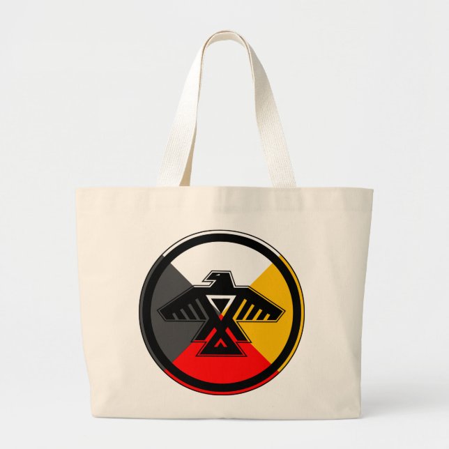 Anishinaabe Thunderbird Large Tote Bag (Front)