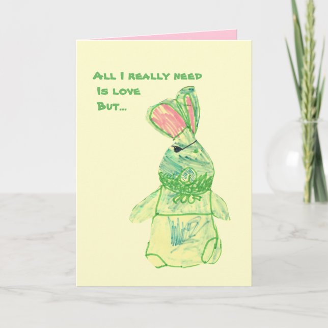 Anita Bunny "Funny" Card Vertical All Sizes (Front)