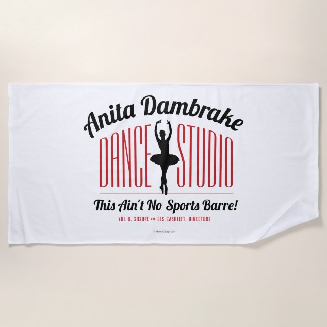Anita Dambrake Dance Studio Beach Towel (Front)