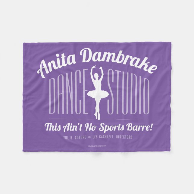 Anita Dambrake Dance Studio Fleece Blanket (Front (Horizontal))