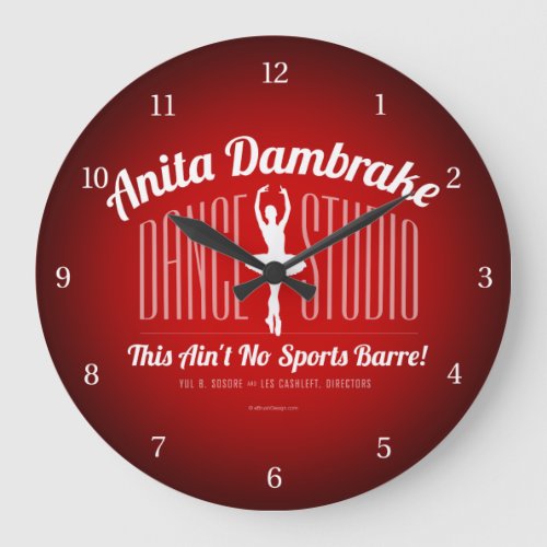 Anita Dambrake Dance Studio Large Clock