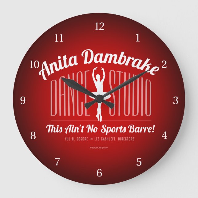 Anita Dambrake Dance Studio Large Clock (Front)