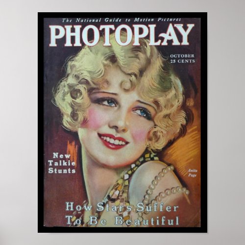 Anita Page Photoplay Poster