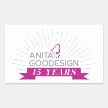 Anita's 15th Anniversary Sticker by AnitaGoodesign at Zazzle