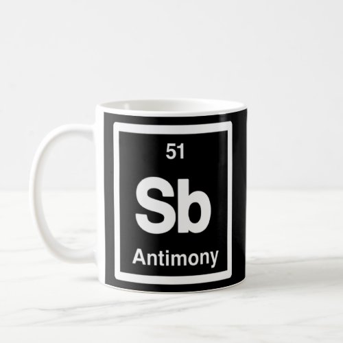 Anitmony  Sb  Periodic Table Of Elements  Science  Coffee Mug