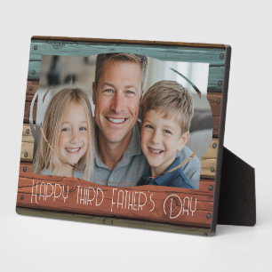 Aniversary wooden custom photo fathers day plaque
