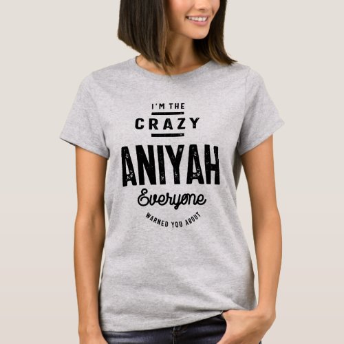 Aniyah Personalized Name Birthday Gift T_Shirt