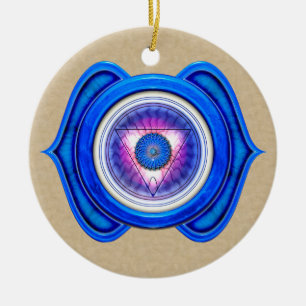 Anja or Third Eye the 6th Chakra Ceramic Ornament