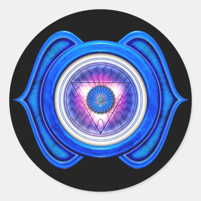 Anja or Third Eye the 6th Chakra Classic Round Sticker (Front)