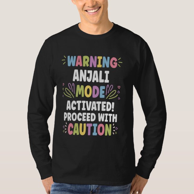 ANJALI Personalized Name Funny Cute Custom ANJALI  T-Shirt (Front)