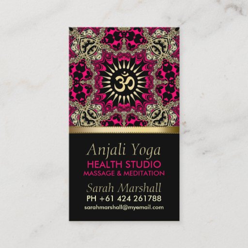 Customizable Anjali Yoga Eastern New Age Business Card
