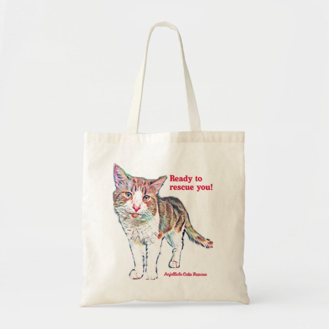 Anjellicle Cats Ready to Rescue You Tote--Bravo Tote Bag (Front)