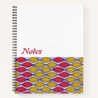 Ankara fabric pattern bright color notebook