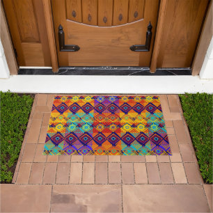 Ankara Inspired Bright Patterns Ethnic Beautiful Doormat