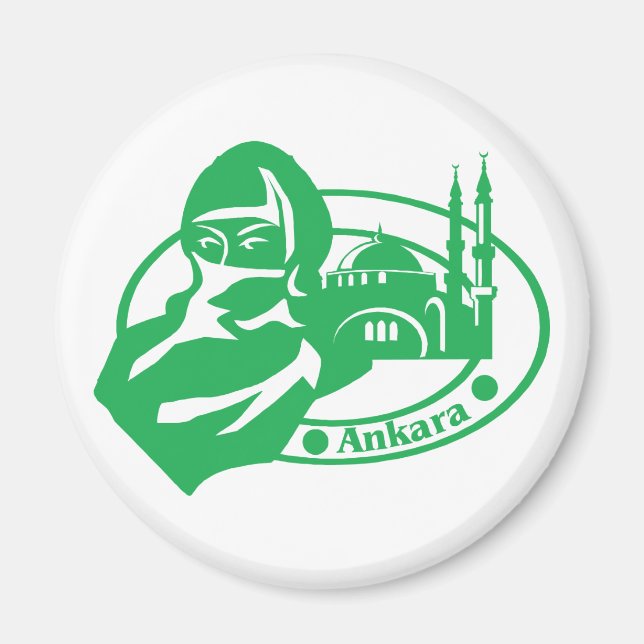 Ankara Stamp Magnet (Front)