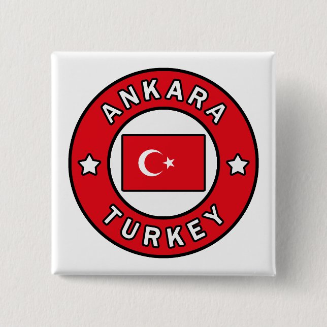 Ankara Turkey Button (Front)