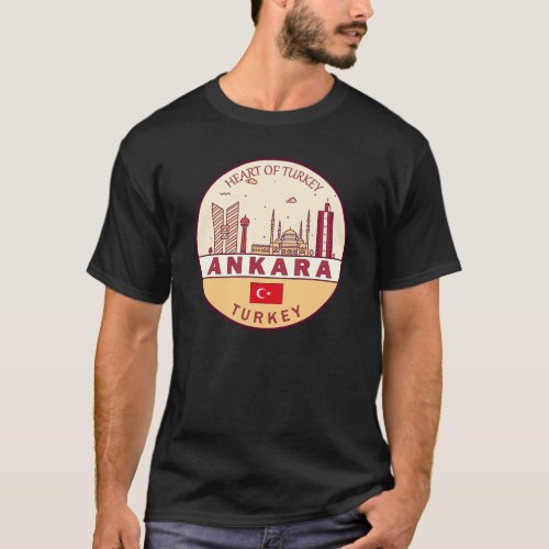 Ankara Turkey City Skyline Emblem T_Shirt