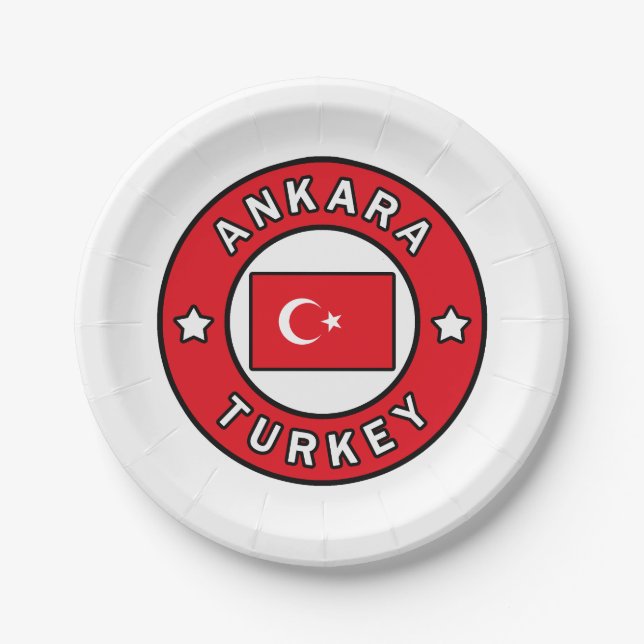 Ankara Turkey Paper Plates (Front)