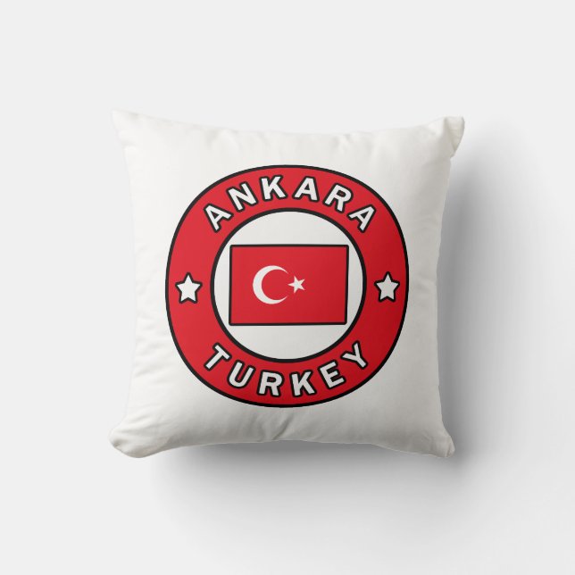Ankara Turkey Throw Pillow (Front)