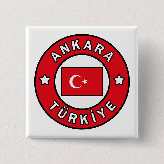 Ankara Türkiye Button (Front)